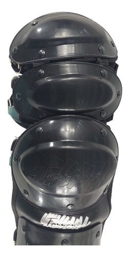 Espinilleras De Béisbol Triple Protección Color Negra Radach
