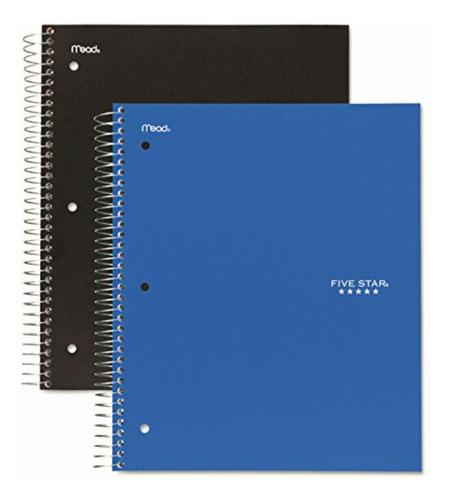 Five Star Spiral Notebook, 3 Subject, 150 College Ruled