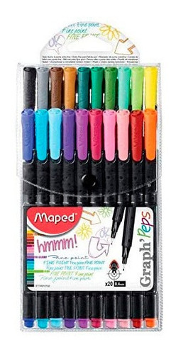 Maped Graphs Peps Tiralíneas 0.4mm 20 Colores