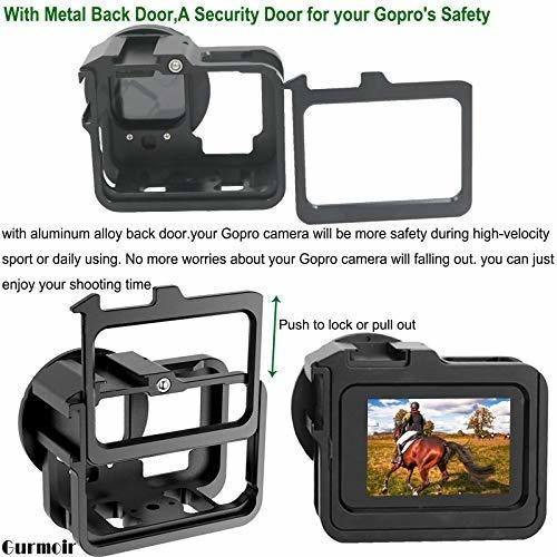 Imagen 4 de 6 de Gurmoir Funda De Metal Para Gopro Hero 11/hero 10/9 Negro, M