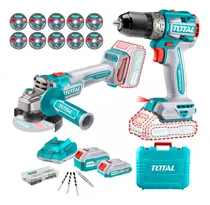 Comprar Kit Taladro percutor 66nm cinta roja Amoladora inalambrica 115mm motor Brushless c bateria 2.0a.h y 4.0a.h 20V
