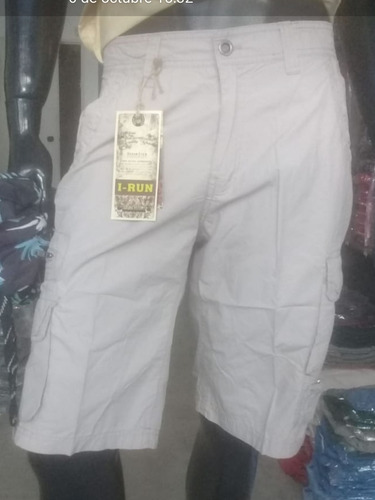 Bermuda Hombre Cargo Importada. Varios Bolsillos. Solo 38/40