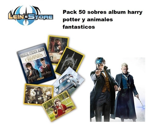 50 Sobres Album Harry Potter Los Crímenes De Grindelwald 