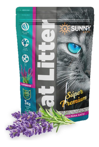 Arena Para Gato Sunny Pets 3kg Kit 4pzas (12kgs) Con Aroma