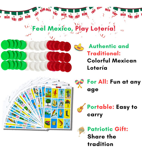 Juego De Lotería Mexicana Original The Original 100 Fichas