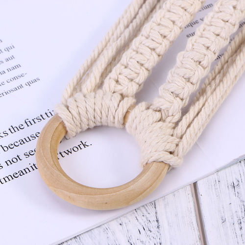 Delicado Colgador De Macramé Para Colgar Macetas De Pared, C