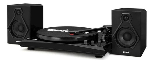 Bandeja De Vinilo Gemini Tt900 Negro Con Parlantes
