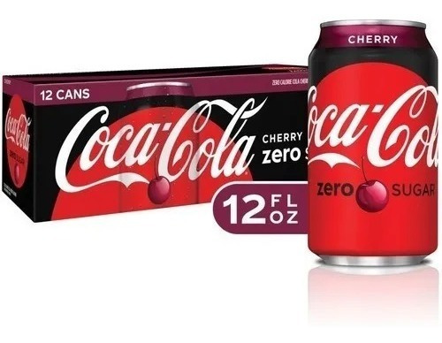 Refresco Cocacola Cherry Zero 12pack 355ml Americano.