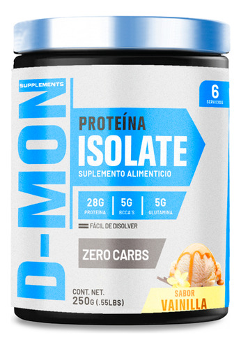 Evolutio Proteina Suero D Leche Whey Wp100 250g Sabores Dmon Vainilla
