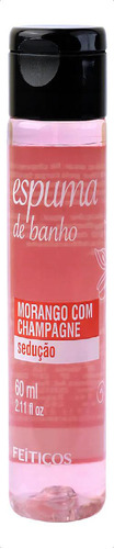 Sal de banho Espumante morango com champagne Feitiços Espuma de banho de 60g