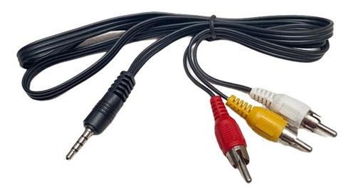 20 Cables Adaptador Rca Macho Por Estereo Auxiliar Macho 3x1