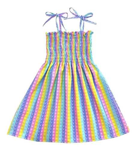 Vestido Pop It infantil aniversário veste 8 a 9 anos - GG