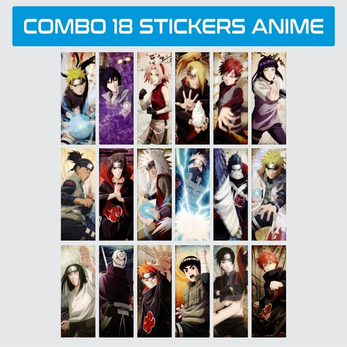 Imagen 1 de 4 de Sticker Naruto - Combo X 18 Sticker - Animeras