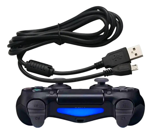 Cable De Carga Mando Control Play 4 Micro Usb V8 2.2 Metros