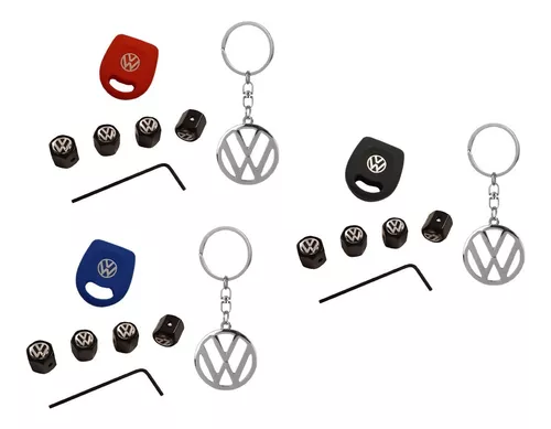 Llavero Volkswagen Logometalico + Tapas Cubre Valvulas Vw