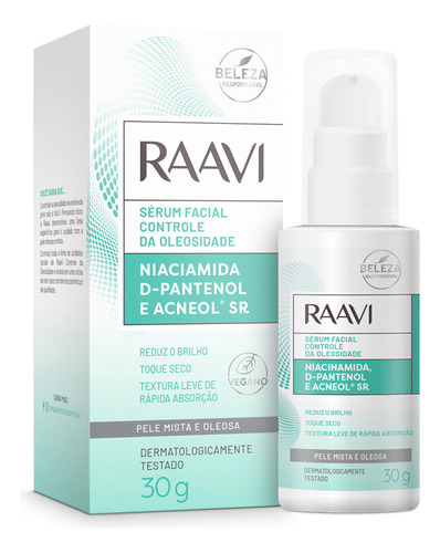 Sérum Facial Controle Da Oleosidade 30g - Raavi