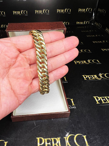Pulseira Elos Duplos 30 Gramas 13mm Ouro 18k