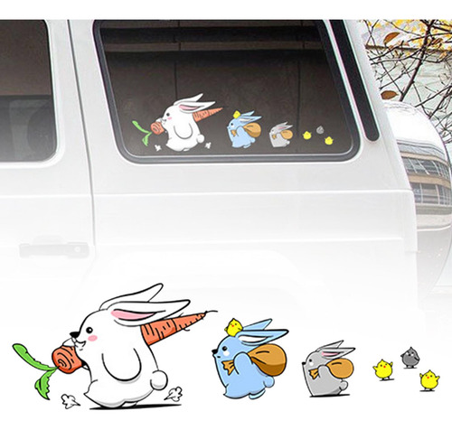 Animal Bunny Stickers Gráfico Para Motos Coches Izquierda L