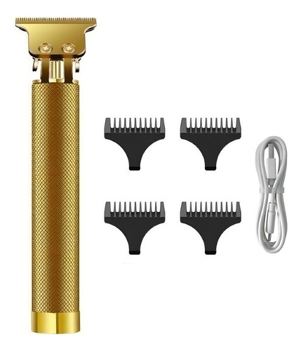 Maquininha Barbeiro Estilo Retro Profissional Ultra Afiado Cor Dourado 127/220V
