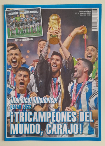 Reviposter Argentina Campeon Del Mundo Qatar 2022 Ed. Perfil