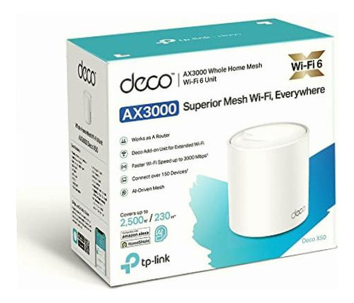 Tp-link Deco X50 Wifi 6 Mesh Malla Ax3000 2402mbps 1pack