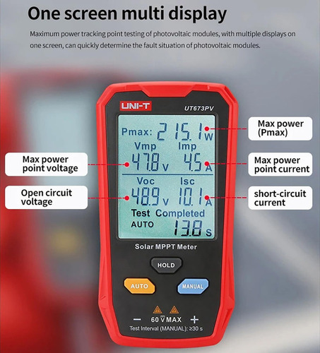 Multimeter Solares Panels Uni-t Ut673pv Mppt