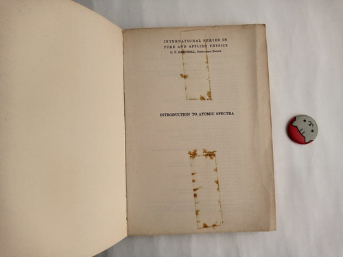 Libro Introduction To Atomic Spectra White 139b4 (Usado)