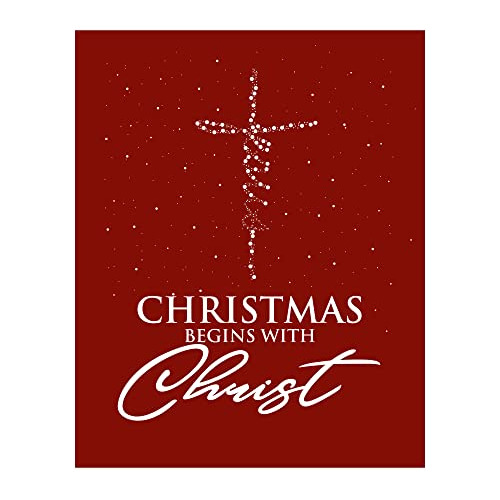  La Navidad Comienza Cristo  Arte De Pared De Cruz Copo...