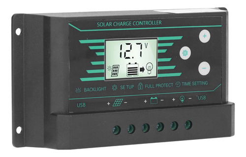 Panel Regulador De Panel De Control Solar Pwm, Pantalla Lcd