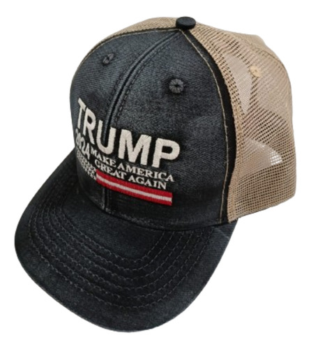 Bone Og Alto Padrão - Make America Great Again Trump 2024 Preto Único (ajustável)