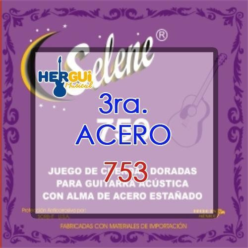 Cuerda 3ra. Acero Estañado Selene 753