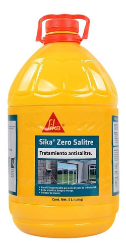 Impermeabilizante Sika Zero Salitre De 5 Litros