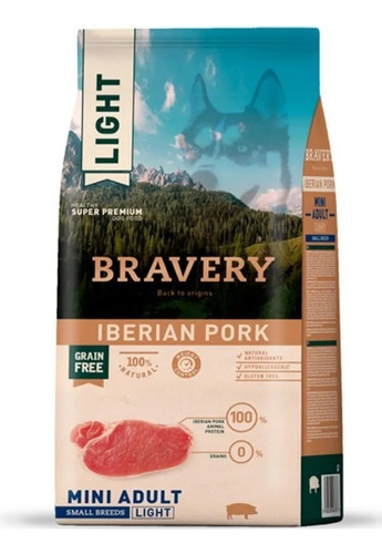Bravery Iberian Pork Adult Light Mini 2kg. Np