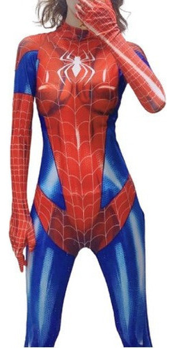 Mono De Halloween Con Estampado Digital 3d Spider Girl A