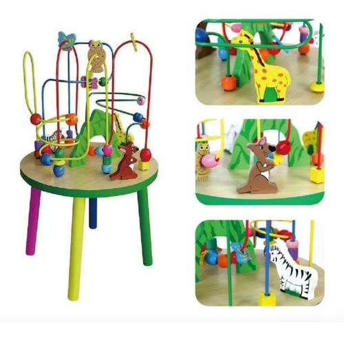 Mesa De Actividades Madera Juego Juguete Niños Bebés 