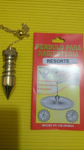 Pendulo Resorte Guaqueria 7 Metales  Oro Magnetico Oferta 