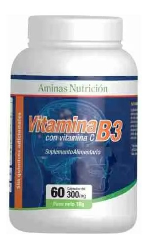 Vitamina B3 300mg 60 Capsula Aminas Nutricion