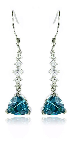 Aretes De Alejandrita ( Azul/verde ) En Plata De Ley .925