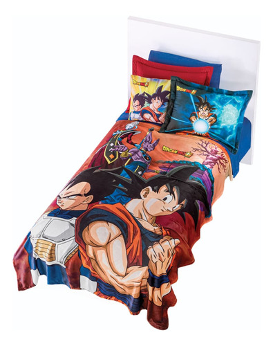 Cobertor Ligero Ultrasuave Dragon Ball Individual Concord Color Chedron