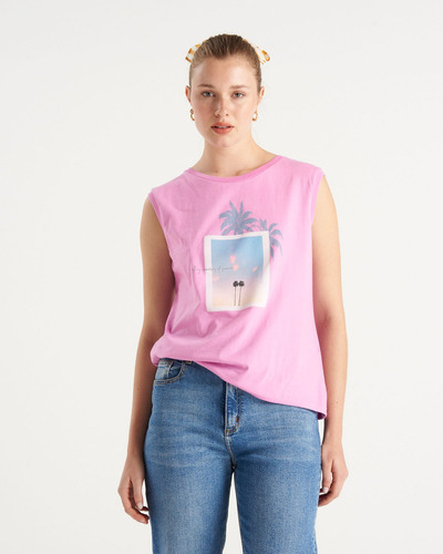 Remera Portsaid Picture Cuello Redondo Tipo Musculosa Mujer