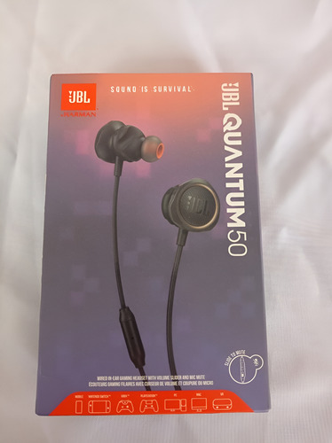Audífonos In-ear Gamer Inalámbricos Jbl Quantum 50 Black Negro