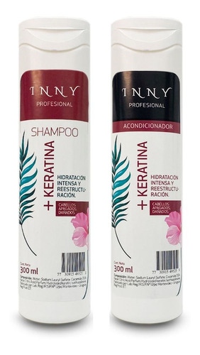Kit Inny Shampoo + Acondicionador +keratina 300 Ml