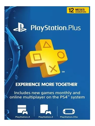 Comprar Cartão Playstation Plus 12 Meses (1 Ano) PSN USA