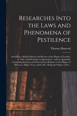 Libro Researches Into The Laws And Phenomena Of Pestilenc...