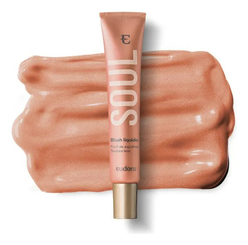 Blush Líquido Eudora Soul - 15ml Cor Do Blush Pêssego Saudável Tom Da Maquiagem Pêssego Saudável