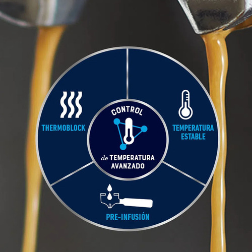 Cafetera Espresso Oster Perfect Brew 15 Bar Molino Integrado Color Acero inoxidable