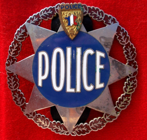 Placa De Policia De Francia Insignia Distintivo