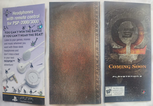 Playstation Portable Lote De Portadas Psp God Of War Etc (Usado)