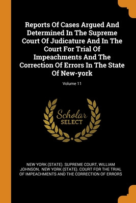 Libro Reports Of Cases Argued And Determined In The Supre...