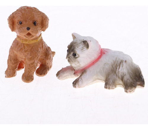 6x Figura De Cachorro Gato De Simulación En Miniatura